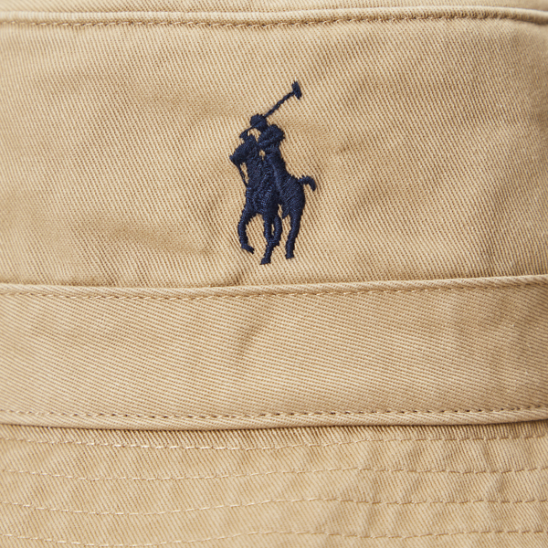 Topfhut aus Baumwollchino Polo Ralph Lauren in Caf&eacute;/Sandbraun 3