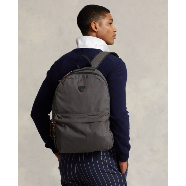 Charcoal Grey Canvas Backpack Polo Ralph Lauren 7