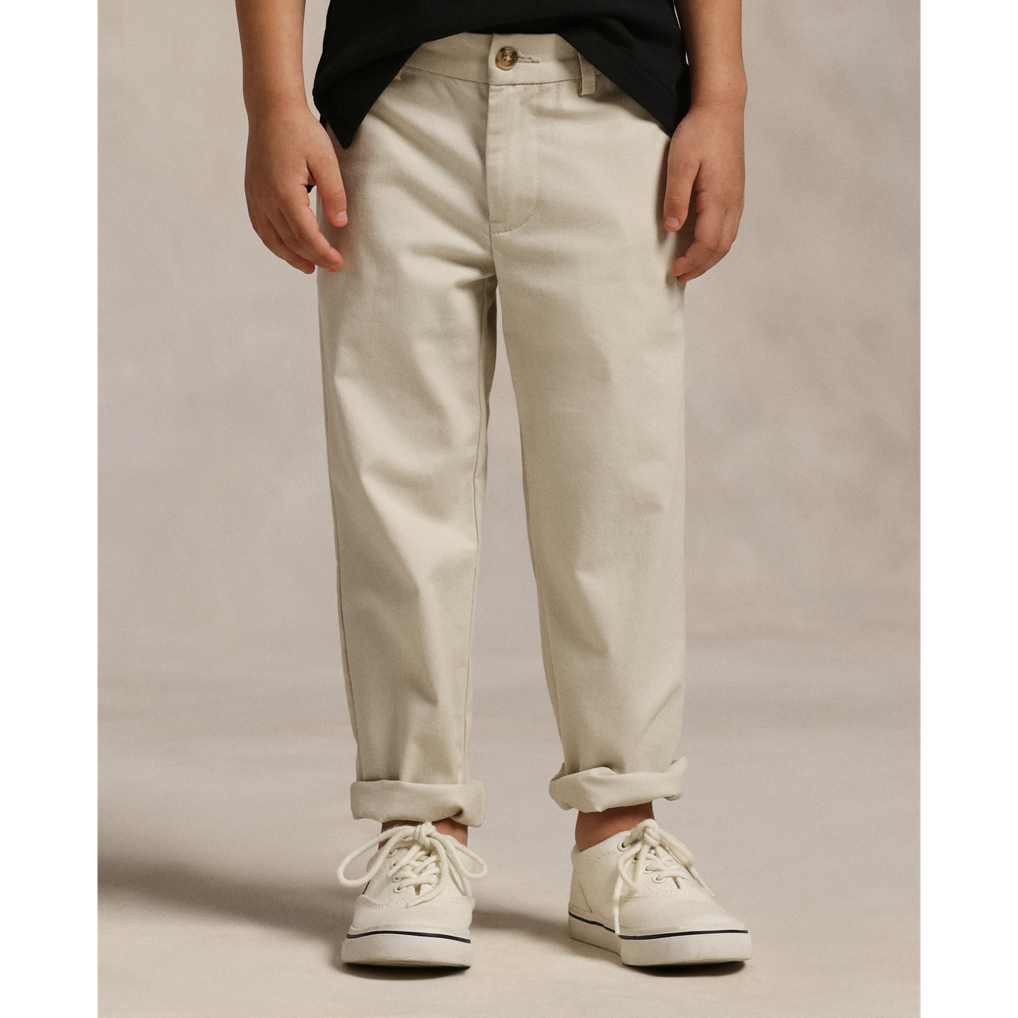 Детские брюки Ralph Lauren Straight Fit Flex Abrasion Twill, цвет: Песочный — фото 2