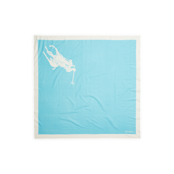 Turquoise Nova Multi Big Pony Cotton Scarf Polo Ralph Lauren 2