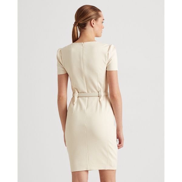 Pont&eacute;-Kleid mit G&uuml;rtel Lauren in Mascarpone-Creme 5