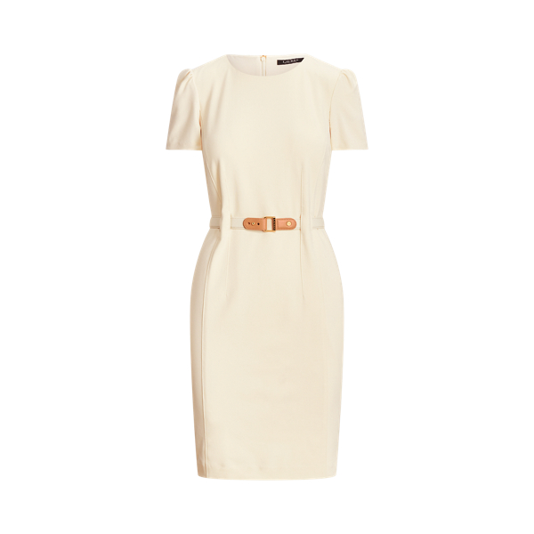 Pont&eacute;-Kleid mit G&uuml;rtel Lauren in Mascarpone-Creme 2