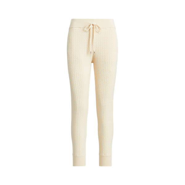 Jogginghose mit Zopfmuster Lauren in Mascarpone Cream 2