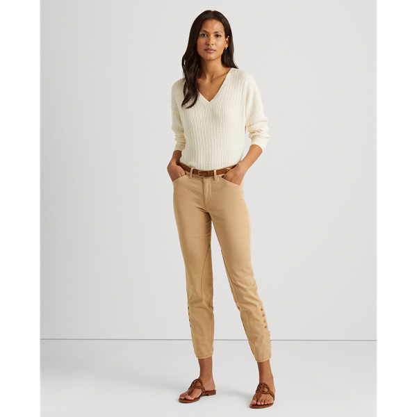 Pullover mit Zopfmuster Lauren in Mascarpone-Creme 4