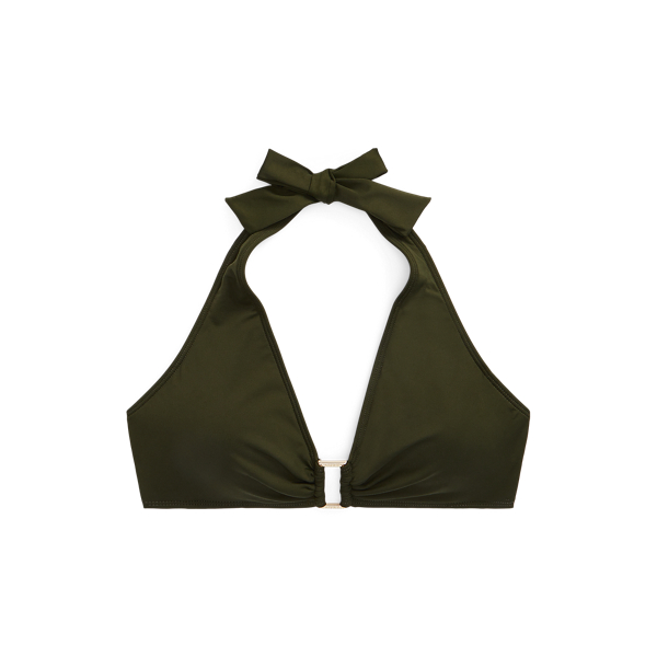 Halter-bikinitop met ring aan voorkant Lauren in 1
