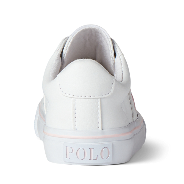 White/Light Pink Sayer Faux-Leather Sneaker Child 3