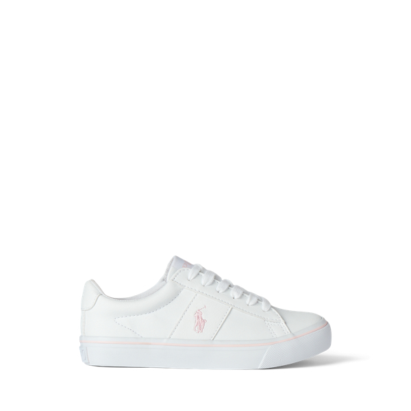 White/Light Pink Sayer Faux-Leather Sneaker Child 1