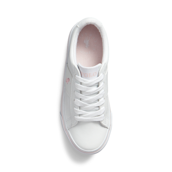 White/Light Pink Sayer Faux-Leather Sneaker Junior 4