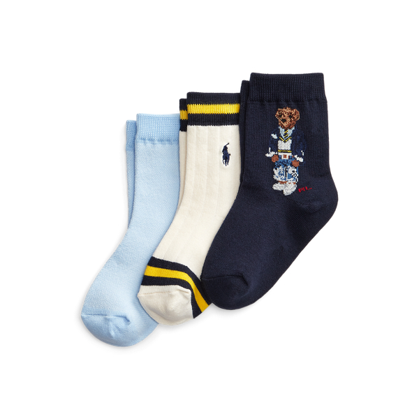 Polo Bear Crew Sock 3 Pack