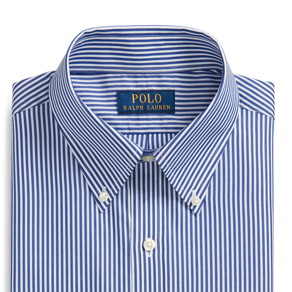 Royal/White Slim Fit Striped Poplin Shirt Polo Ralph Lauren 7