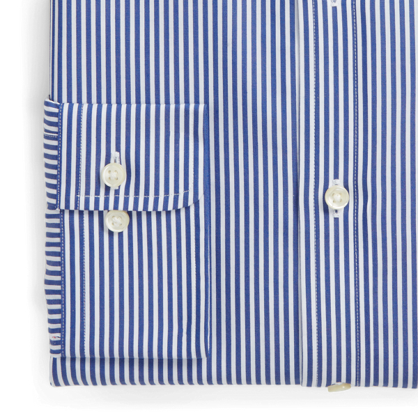 Royal/White Slim Fit Striped Poplin Shirt Polo Ralph Lauren 8