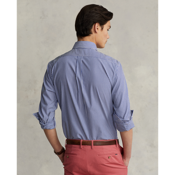 Royal/White Slim Fit Striped Poplin Shirt Polo Ralph Lauren 5
