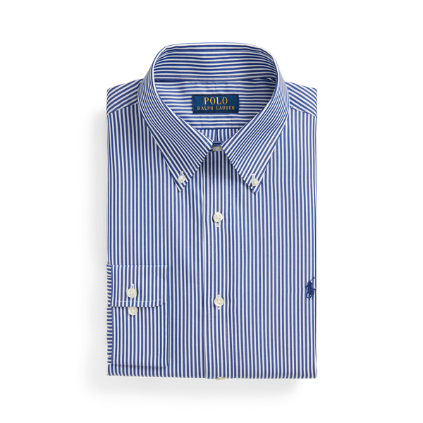 Royal/White Slim Fit Striped Poplin Shirt Polo Ralph Lauren 2