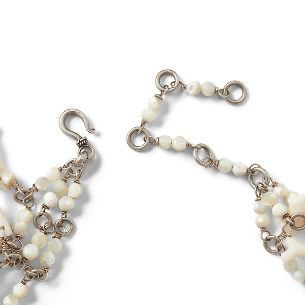 Coral Beach Necklace Ralph Lauren Collection em Silver/White 2