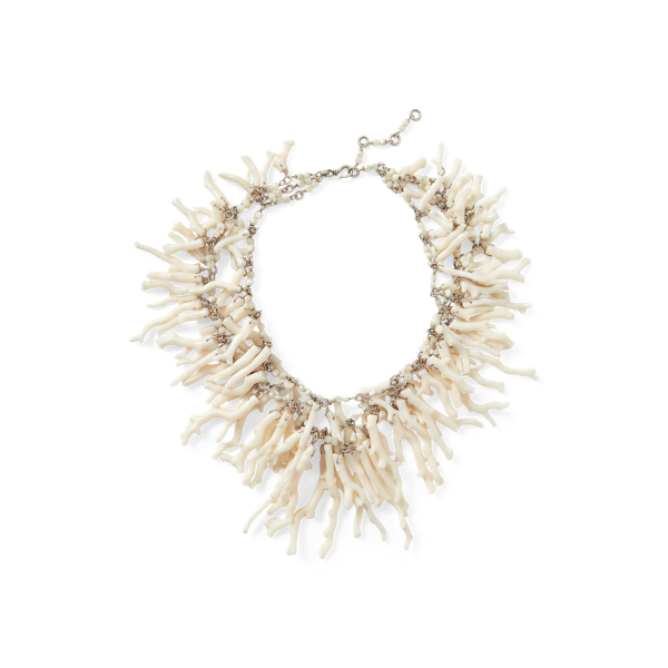 Collier plage corail Ralph Lauren Collection en Argent/Blanc 1