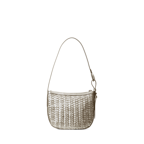 Silver Woven Welington Mini Shoulder Bag Ralph Lauren Collection 4