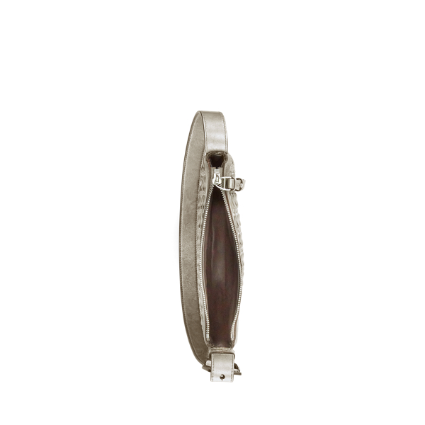 Silver Woven Welington Mini Shoulder Bag Ralph Lauren Collection 5