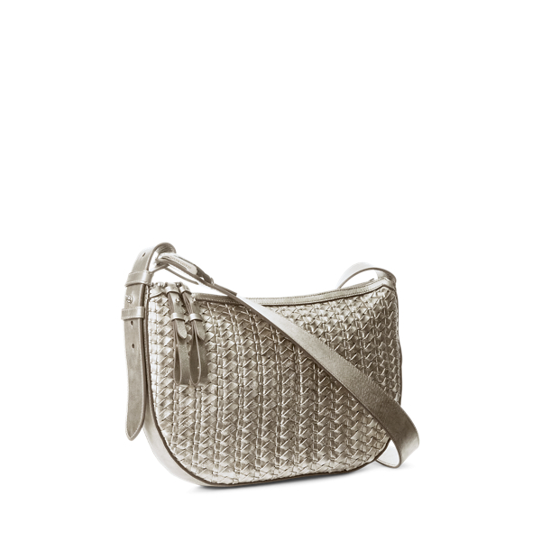 Sac &agrave; bandouli&egrave;re Welington en vachette Ralph Lauren Collection en Argent 3