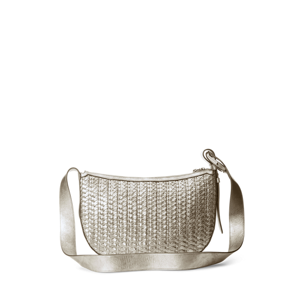 Sac &agrave; bandouli&egrave;re Welington en vachette Ralph Lauren Collection en Argent 4