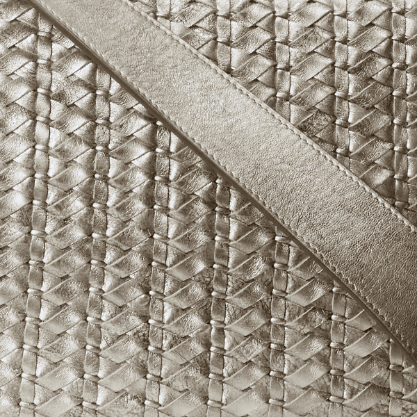 Sac &agrave; bandouli&egrave;re Welington en vachette Ralph Lauren Collection en Argent 6