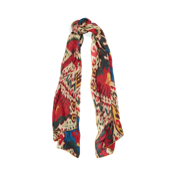 Ikat-Print Pashmina Scarf