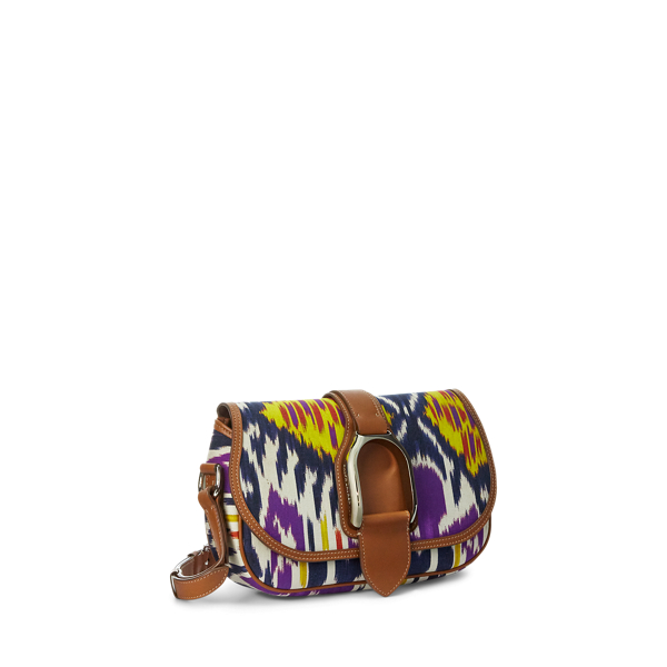 Mala de ombro Welington em seda com padr&atilde;o ikat Ralph Lauren Collection em Purple Multi 3