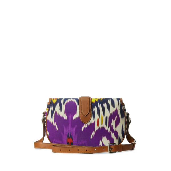 Mala de ombro Welington em seda com padr&atilde;o ikat Ralph Lauren Collection em Purple Multi 4