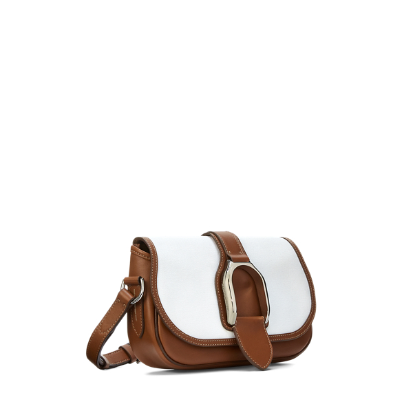 Schultertasche Welington aus Kalbsleder Ralph Lauren Collection in White/RL Gold 3