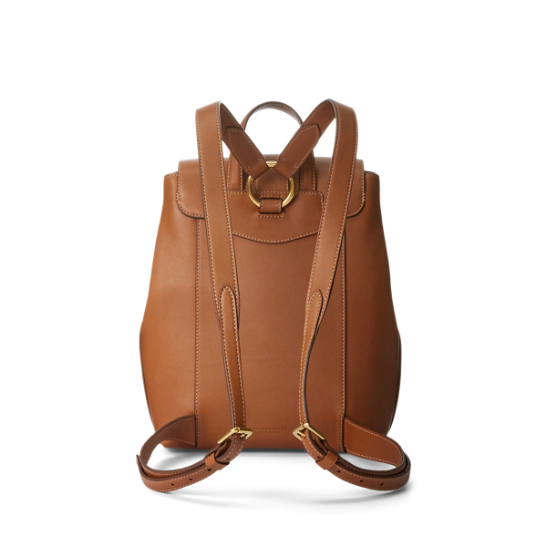 Gold Calfskin Welington Backpack Ralph Lauren Collection 3