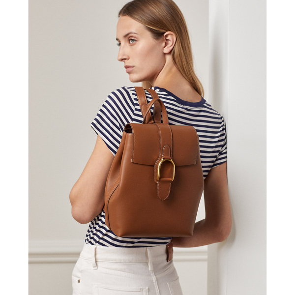 Gold Calfskin Welington Backpack Ralph Lauren Collection 6