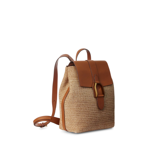 Natural Straw Wellington Backpack Ralph Lauren Collection 3