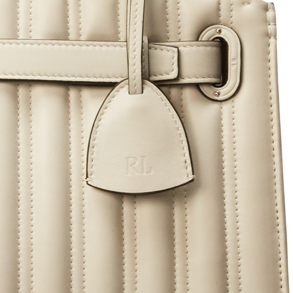 Lux Cream RL50 Quilted Calfskin Medium Bag Ralph Lauren Collection 6
