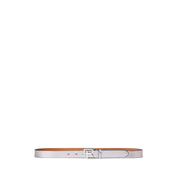 RL Metallic Snakeskin Skinny Belt Ralph Lauren Collection 1