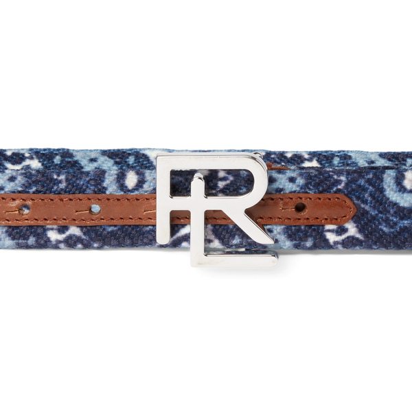 Blue Multi RL Ikat Webbed Belt Ralph Lauren Collection 2