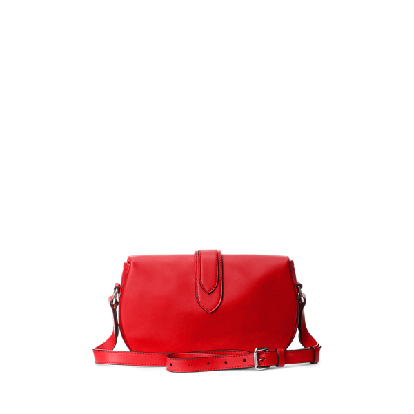 Sac port&eacute; &eacute;paule Welington en vachette Ralph Lauren Collection en Rouge coquelicot 4
