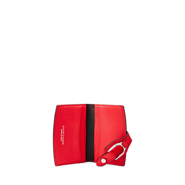 Kartenetui Welington aus Kalbsleder Ralph Lauren Collection in Mohnrot 3