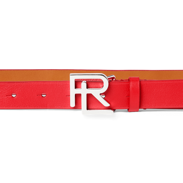Poppy Red RL Calfskin Skinny Belt Ralph Lauren Collection 2