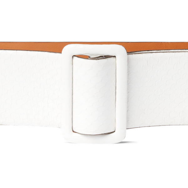 Cinto de bronze com pele de cobra Ralph Lauren Collection em White 2