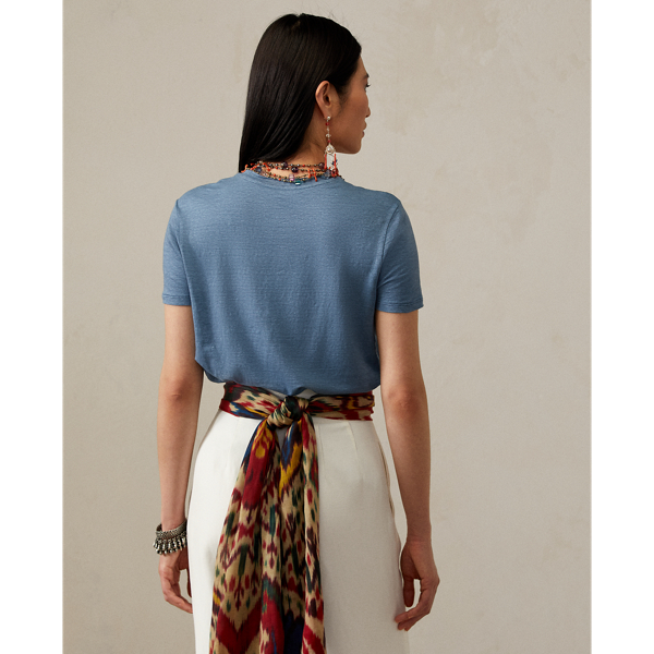 T-shirt Island Polo Bear en coton Ralph Lauren Collection en Bleu cendr&eacute; 5