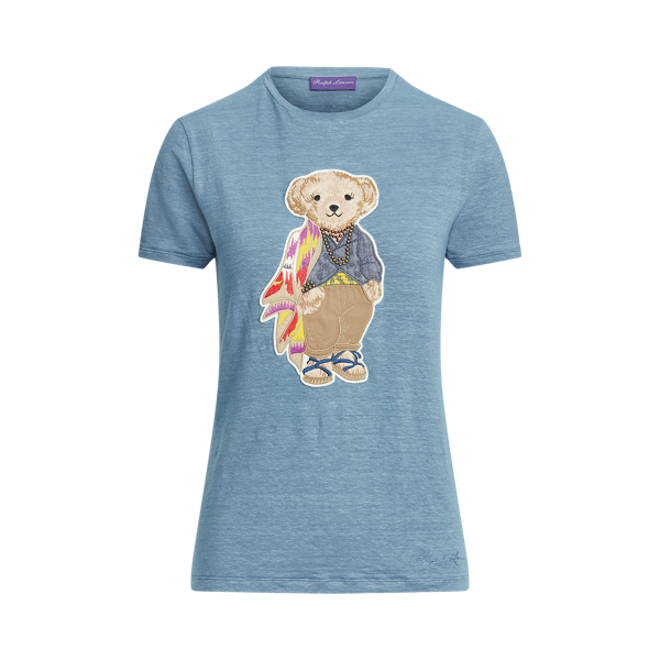 T-shirt Island Polo Bear en coton Ralph Lauren Collection en Bleu cendr&eacute; 2