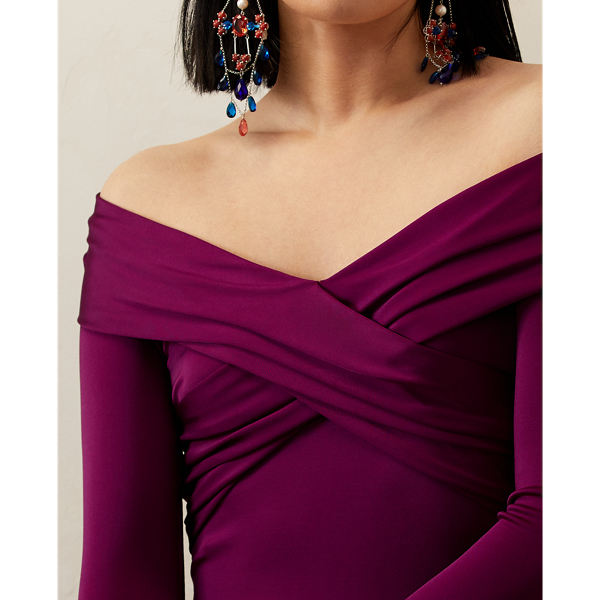 Robe du soir Aletta &agrave; manches longues Ralph Lauren Collection en Baie 6