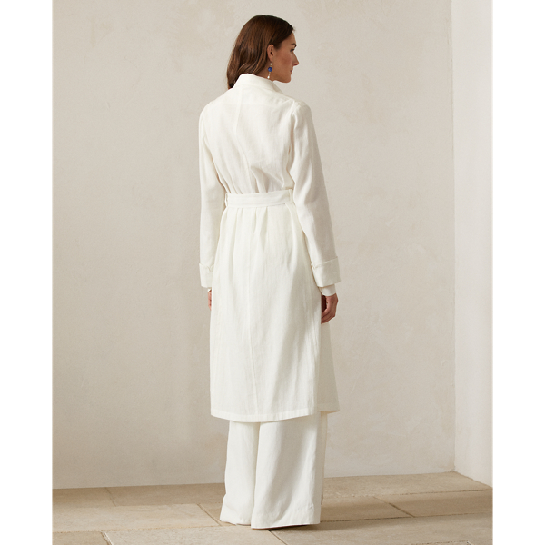Off White Lansbury Linen-Blend Coat Ralph Lauren Collection 5