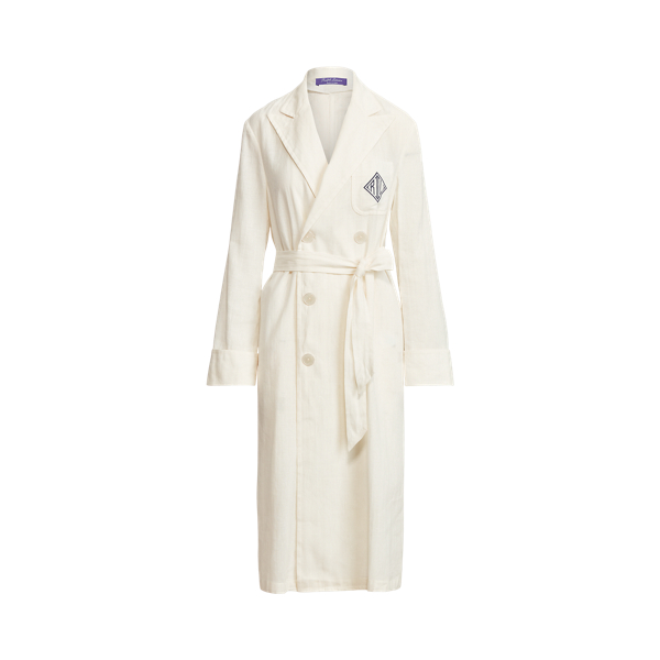 Off White Lansbury Linen-Blend Coat Ralph Lauren Collection 2