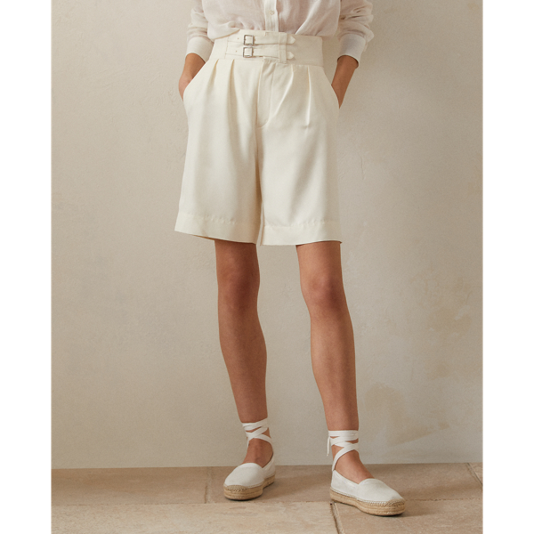 Off White Francine Silk Short Ralph Lauren Collection 4