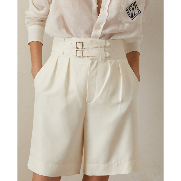 Off White Francine Silk Short Ralph Lauren Collection 6