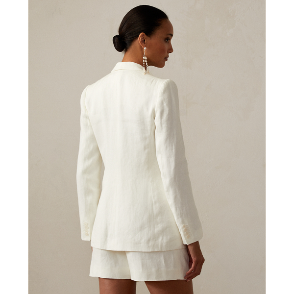 Veste Myles en toile de lin Ralph Lauren Collection en Blanc cassé 5