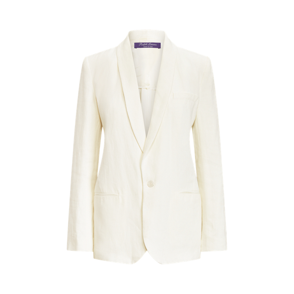 Veste Myles en toile de lin Ralph Lauren Collection en Blanc cassé 2