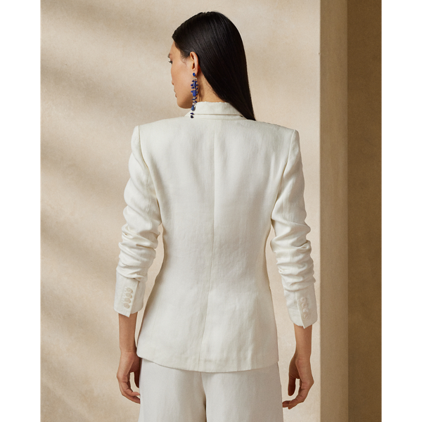 Off White Skye Linen Canvas Jacket Ralph Lauren Collection 5