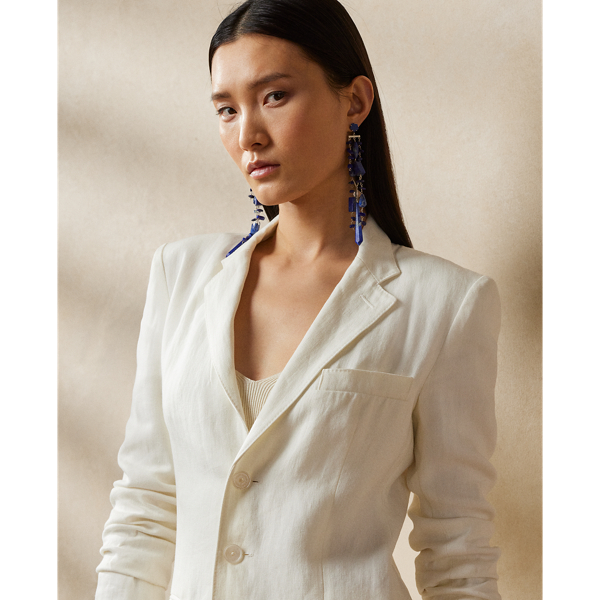 Off White Skye Linen Canvas Jacket Ralph Lauren Collection 6