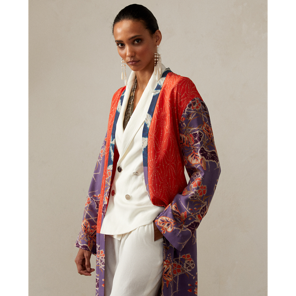 Seidenmantel Karly mit Blumenmuster Ralph Lauren Collection in Lavendel multi 4